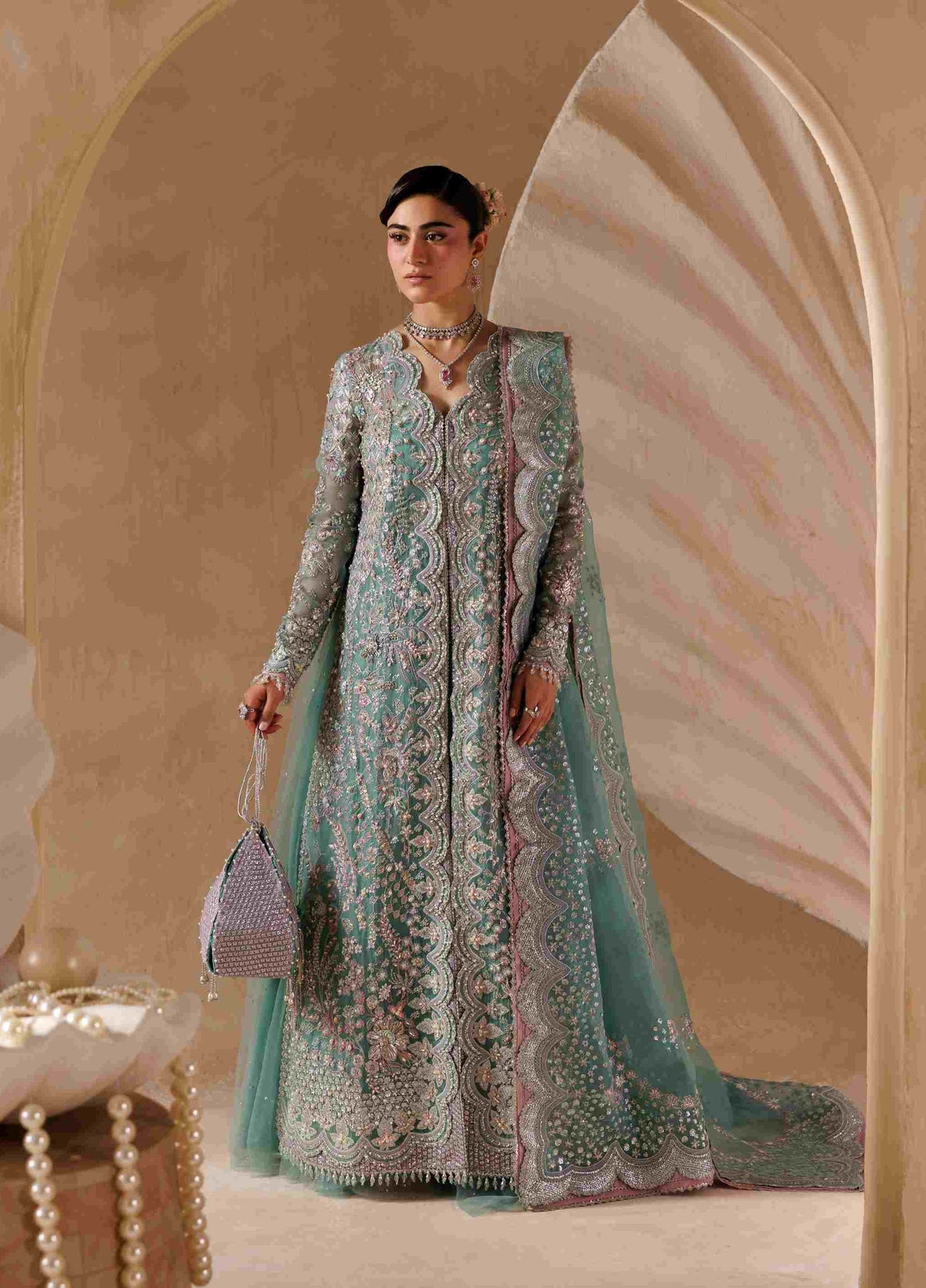 Sardinia Brides 26 Juliet 1801 hand-work organza bridal suit