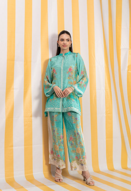 Sage Serenade Crepe Co Ord Set