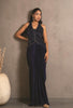 Starlit Navy Embellished Skirt Set