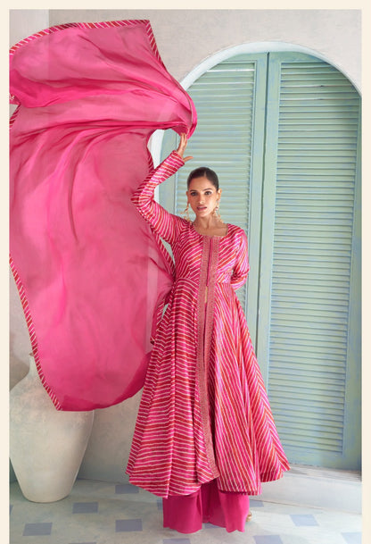 Lehriya anarkali suit