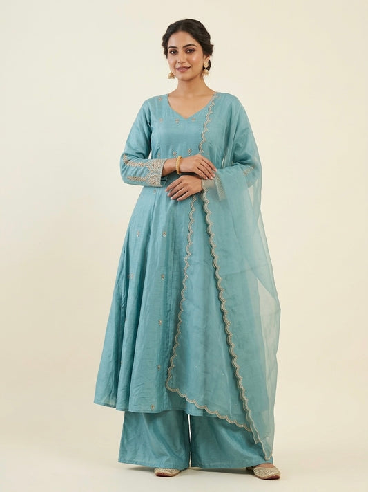 Sky Blue Anarkali Suit