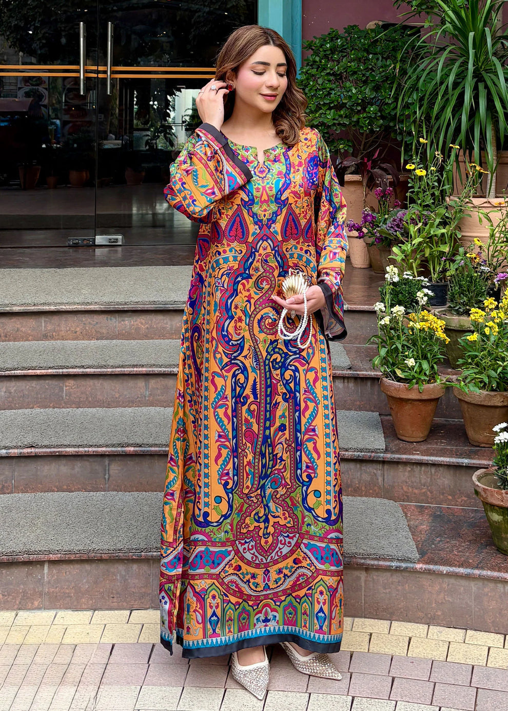 sahar kaftan dress