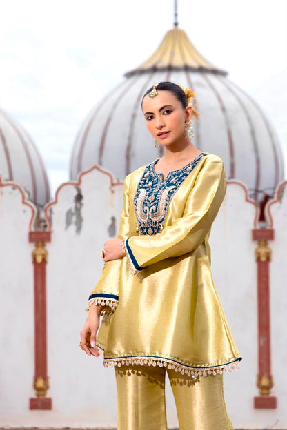 Green Silk Suit Set