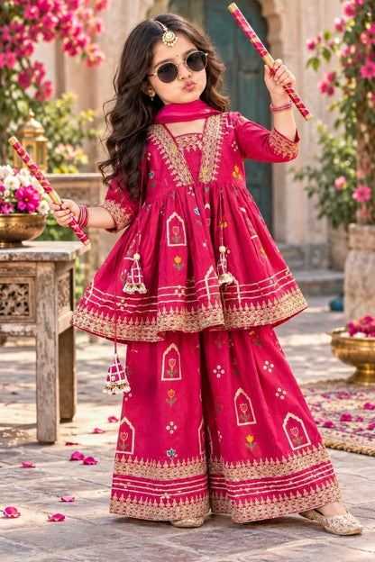 Girls 3 piece plazo set
