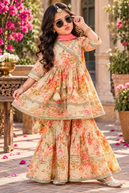 girls 3 piece sharara set