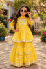 3 Piece peplum sharara set