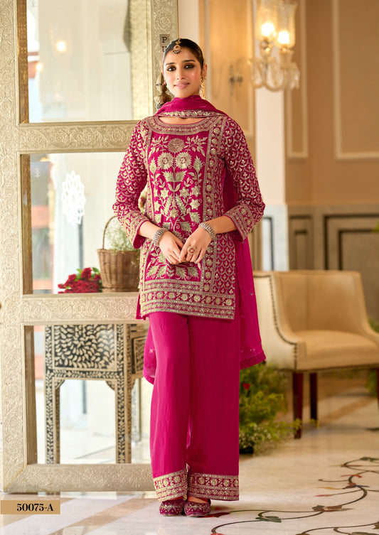Vibrant Pink 3 Piece Suit Set