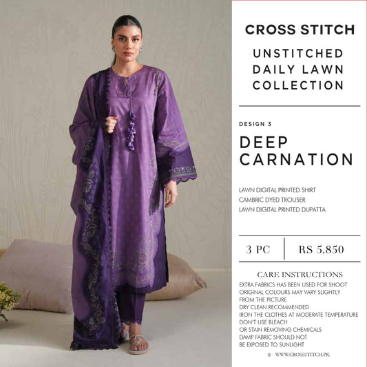 Daily Lawn By Cross Stitch 26 | Deep Carnation