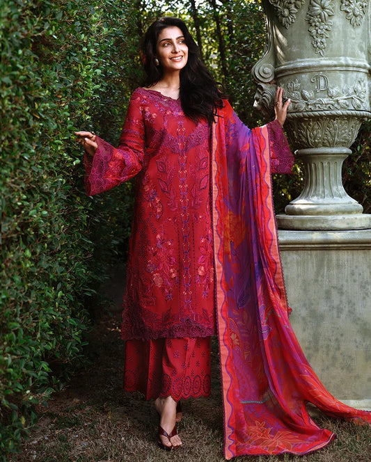 Mushq Amoi Luxury Lawn 26 | Falling petals