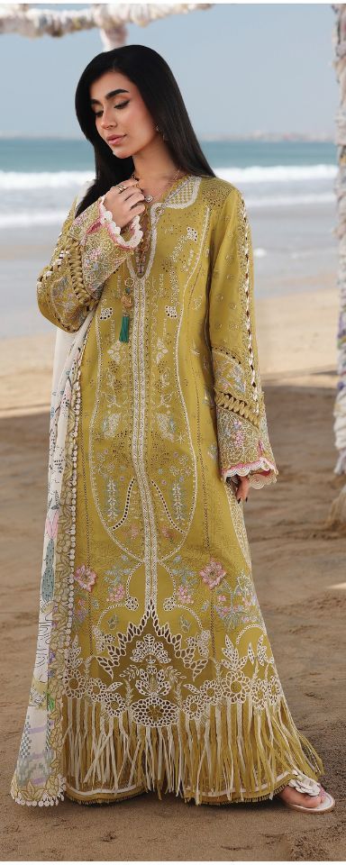 Qalamkar Sahil Luxury Lawn | HIRA | SA-07
