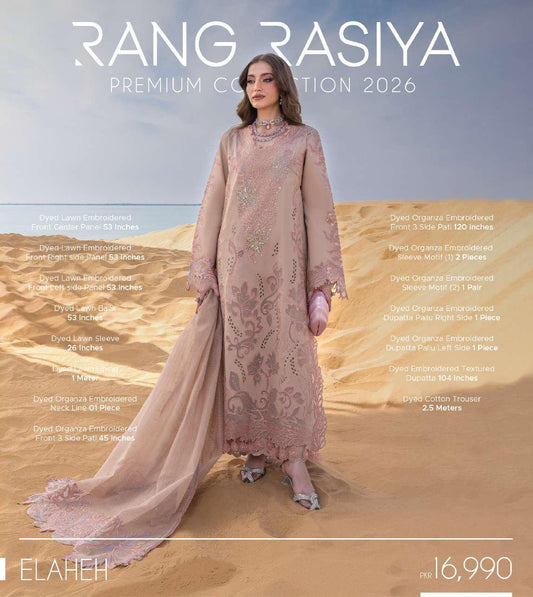 Rang Rasiya premium lawn 26 Elaheh