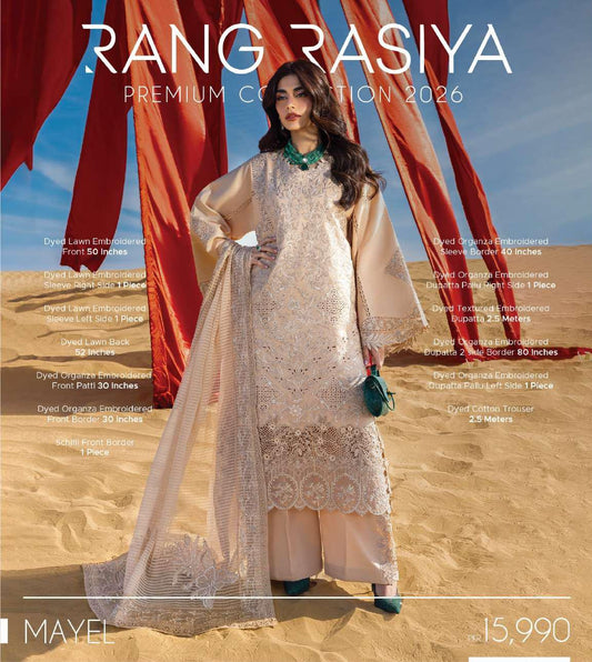 Rang Rasiya premium lawn 26 Mayel