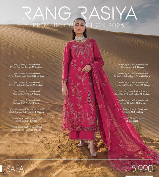 Rang Rasiya premium lawn 26 Safa