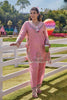 Roselle Pink Embroidered-Co-ord Set