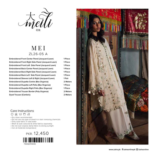 Zaha Meili Luxury Lawn '26 | MEI | ZL26-05-A
