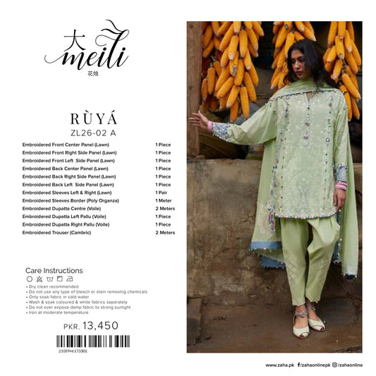 Zaha Meili Luxury Lawn '26 | RÙYÁ | ZL26-02-A