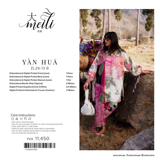 Zaha Meili Luxury Lawn '26 | YÀN HUĀ | ZL26-13-B